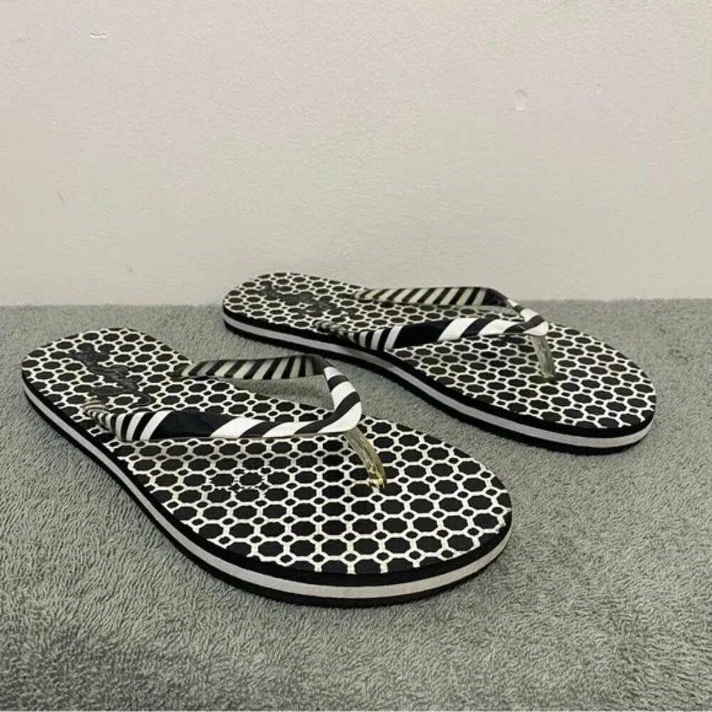 Vera Bradley Flip Flops Midnight Paisley Spring 2015 Women's Size 7 - 8 EUC
